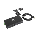 Tripp-Lite U223-007-IND-1 7-Port Industrial-Grade USB 2.0 Hub - 15 kV ESD Immunity, Metal Housing, Wall/DIN Mountable (7)