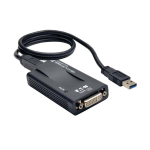 Tripp-Lite U344-001-R USB to DVI Dual-Display External Video Graphics Card Adapter - USB 3.2 Gen 1, VGA Adapter, 512 MB SDRAM, 1080p (0)