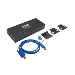 Tripp-Lite U360-010-IND 10-Port Industrial-Grade USB 3.x (5Gbps) Hub - 20 kV ESD Immunity Metal Housing Mountable (5)