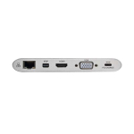 Tripp-Lite U442-DOCK1 USB-C Dock Dual Display 4K HDMI/mDP VGA USB 3.x (5Gbps) USB-A/C Hub GbE Memory Card 100W PD Charging (3)