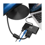 Tripp-Lite U444-06N-HV4GUB USB-C Multiport Adapter - 4K HDMI, VGA, USB 3.x (5Gbps) Hub Port, GbE, HDCP, Black (1)