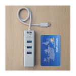 Tripp-Lite U460-003-3A1G 3-Port USB 3.x (5Gbps) Hub with LAN Port, USB-C to 3x USB-A Ports and Gigabit Ethernet, Silver (6)