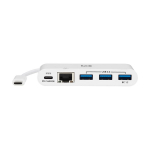 Tripp-Lite U460-003-3AG-C 3-Port USB-C Hub - USB 3.x (5Gpbs) Hub Ports, Gigabit Ethernet, 60W PD Charging, White (2)