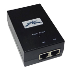 Ubiquiti POE-48-24W-G 48V DC 24W Gigabit PoE Adapter Black (1)
