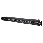 Vanco 820924 24 Port Cat6A Shielded Patch Panel, 22-26AWG Solid/Stranded, Color-Coded Labels, Frequency Optimised (0)