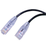 Vanco SCAT6-1BK 1 ft Super Slim Category 6 (UTP) 550 MHz Network Patch Cable - Snagless Strain Relief Ends, Ultra Flexible, PVC Jacket, Black (0)