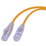 Vanco SCAT6-1OR 1 ft Super Slim Category 6 (UTP) 550 MHz Network Patch Cable - Snagless Strain Relief Ends, Ultra Flexible, PVC Jacket, Orange (0)