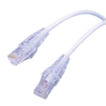 Vanco SCAT6-1WH 1 ft Super Slim Category 6 (UTP) 550 MHz Network Patch Cable - Snagless Strain Relief Ends, Ultra Flexible, PVC Jacket, White (0)