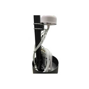 AccelTex ATS-00589 24" x 11" Standard Black Bollard