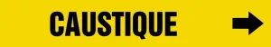 Accuform CRPK185STA French Pipe Marker: Caustique