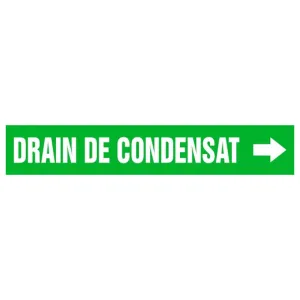 Accuform CRPK234SSD French Pipe Marker: Drain De Condensat