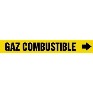 Accuform CRPK333SSH French Pipe Marker: Gaz Combustible