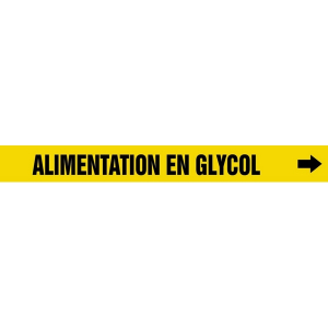 Accuform CRPK371SSA French Pipe Marker: Alimentation En Glycol