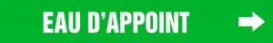 Accuform CRPK688SSB French Pipe Marker: Eau D'Appoint