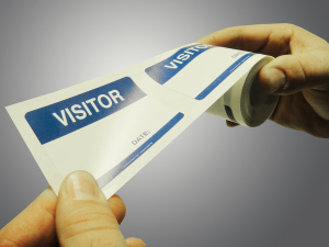 Accuform DNA102 Visitor Badge Roll Labels