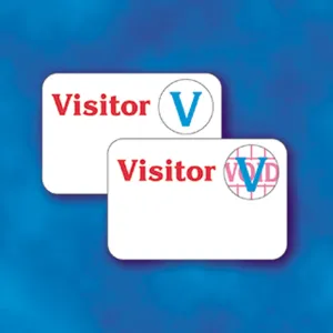 Accuform DNA245 Name Badge Labels: Self Expiring Badges