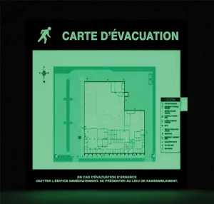 Accuform DTA210 Emergency Evacuation Signs Map Holders: In Case Of Emergency