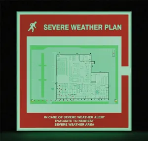 Accuform DTA306 Safety Sign: Severe Weather Map Holder