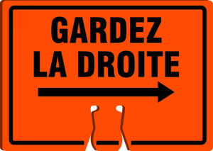 Accuform FBC782 Cone Top Warning Signs - French