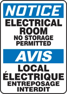 Accuform FBMELC808VS Bilingual Safety Sign - French