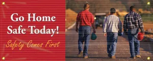 Accuform FBW114 Fence-Wrap Mesh Banners: Go Home Safe Today! Safety Comes First