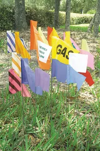 Accuform FMF203OR Utility & Pipeline Marking: Marking Flags