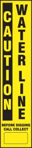 Accuform FMK617GNF Utility Line-Marking Label - Water