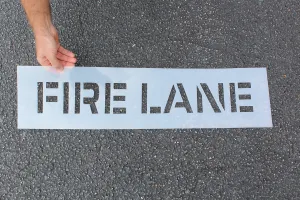 Accuform FMS242 Message Stencil: Fire Lane