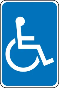 Accuform FRA229RA Federal Parking Sign: Handicapped (Symbol)