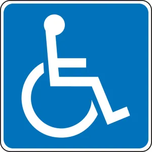 Accuform FRA230RA Traffic Sign: (International Symbol of Access)