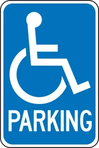 Accuform FRA232RA Federal Parking Sign: (Handicapped) Parking