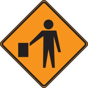 Accuform FRC218DP Canadian Construction Sign - Flagger