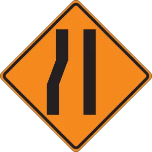 Accuform FRC311MV Roll-Up Construction Sign: Merge Right Lane (Symbol)