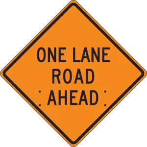 Accuform FRC313RV Roll-Up Construction Sign: One Lane Road Ahead
