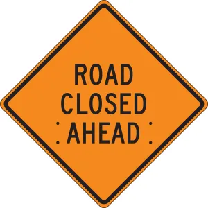 Accuform FRC318MV Roll-Up Construction Sign: Road Closed Ahead