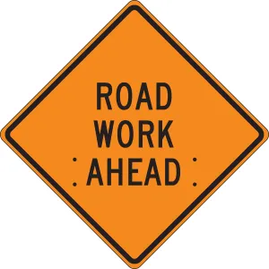 Accuform FRC319RV Roll-Up Construction Sign: Road Work Ahead
