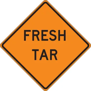 Accuform FRC322MV Roll-Up Construction Sign: Fresh Tar