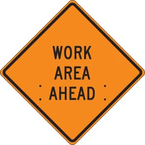Accuform FRC325MV Roll-Up Construction Sign: Work Area Ahead