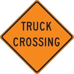 Accuform FRC334DG Roll-Up Construction Sign: Truck Crossing