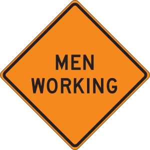 Accuform FRC417RV Roll-Up Construction Sign: Men Working