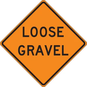 Accuform FRC431RV Roll-Up Construction Sign: Loose Gravel