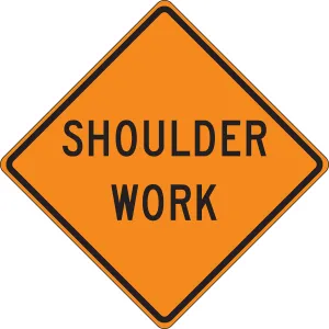 Accuform FRC442FL Roll-Up Construction Sign: Shoulder Work