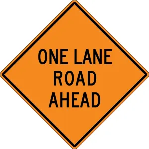 Accuform FRK275DP Rigid Construction Sign: One Lane Road Ahead