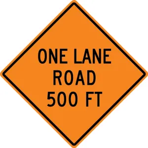 Accuform FRK276DP Rigid Construction Sign: One Lane Road Ahead