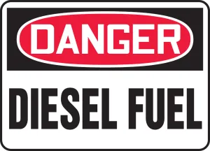 Accuform FRMCHL226XL OSHA Danger Safety Sign: Diesel Fuel