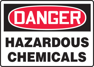 Accuform FRMCHL267XP OSHA Danger Safety Sign: Hazardous Chemicals