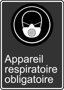 Accuform FRMCSA573VP Safety Sign: Respiratory Protection Required