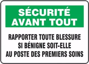 Accuform FRMFSD946VA Bilingual French Sign - Report