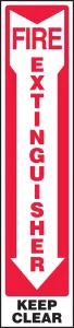 Accuform FRMFXG584XV Safety Sign: Fire Extinguisher - Keep Clear