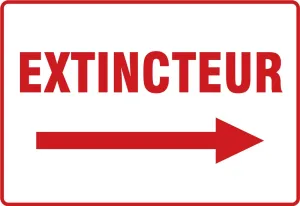 Accuform FRMFXG939VS Bilingual French Sign - Fire Extinguisher